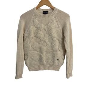 Emporio Armani sweater women size XS cream alpaca wool blend cozy quiet luxury